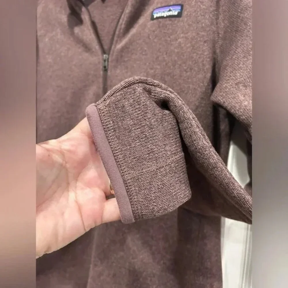 Patagonia Women's L Large Better Sweater 1/4 Zip Pullover Stormy Mauve NWT - Picture 3 of 6